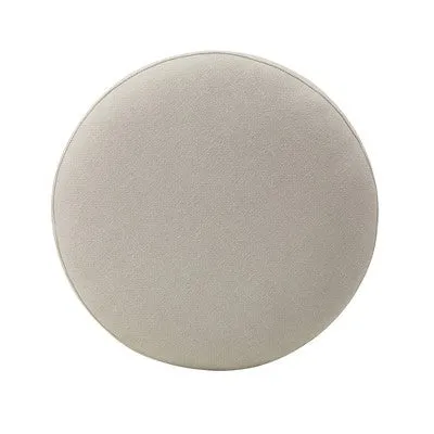 19" Round Pouf Ottoman Cream - WOVENBYRD