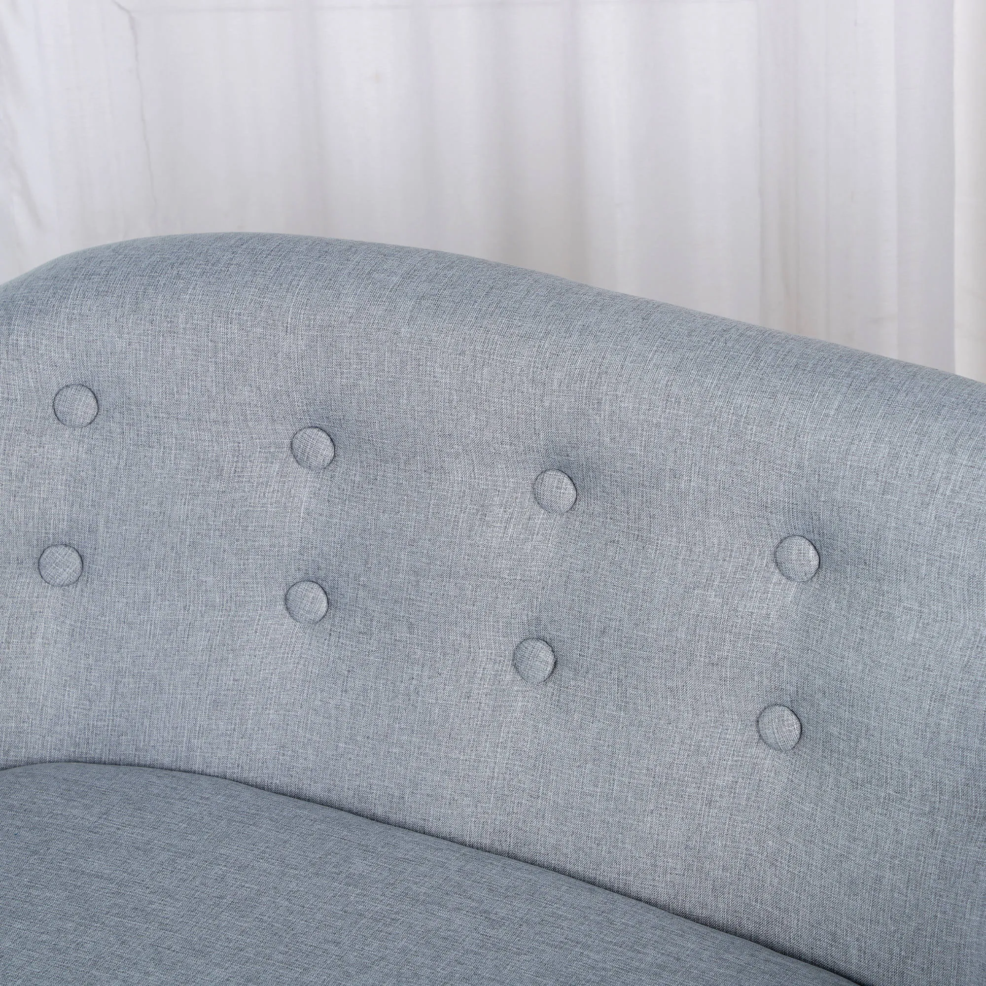 2 Seater Toddler Chair Kids Mini Sofa Children Armchair Seating Chair Bedroom Playroom Furniture Wood Frame Grey