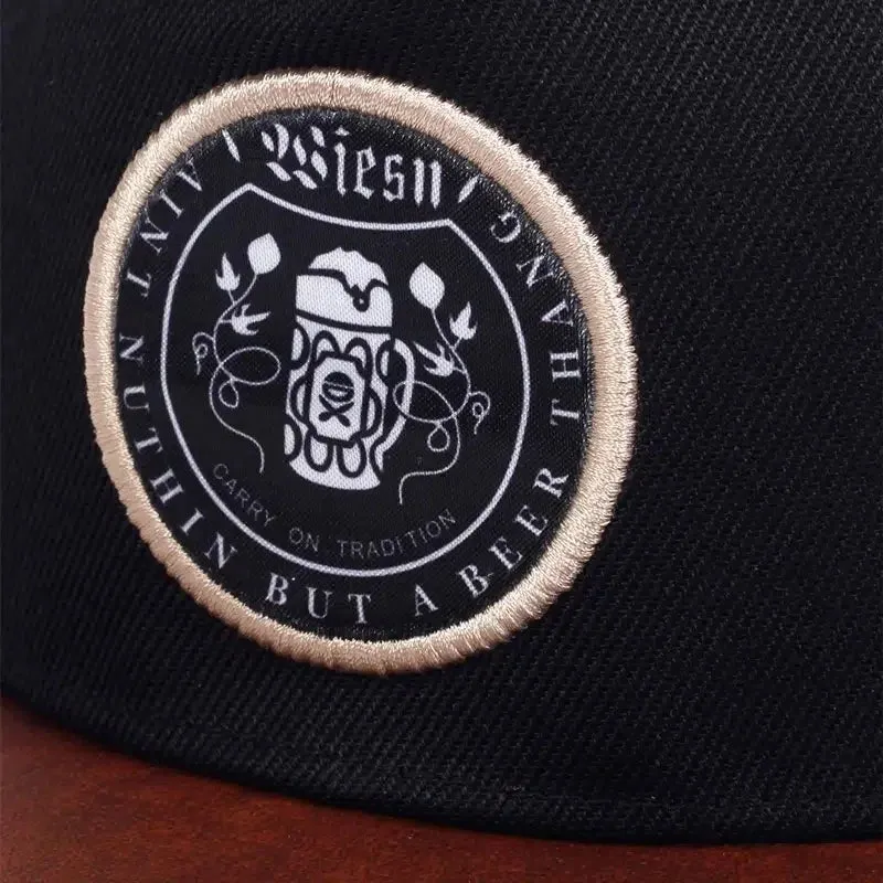 2024 New Fashionable Spliced Leather Edge But Labeled Men's Handsome Neutral Style Unique and Sunshade Baseball Hat