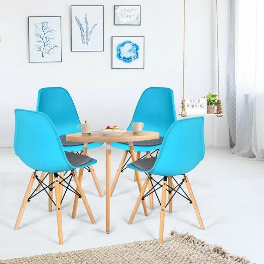 2Pcs Dining Chair Mid Century Modern DSW Chair Furniture-Blue
