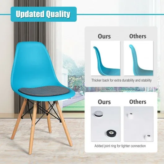 2Pcs Dining Chair Mid Century Modern DSW Chair Furniture-Blue