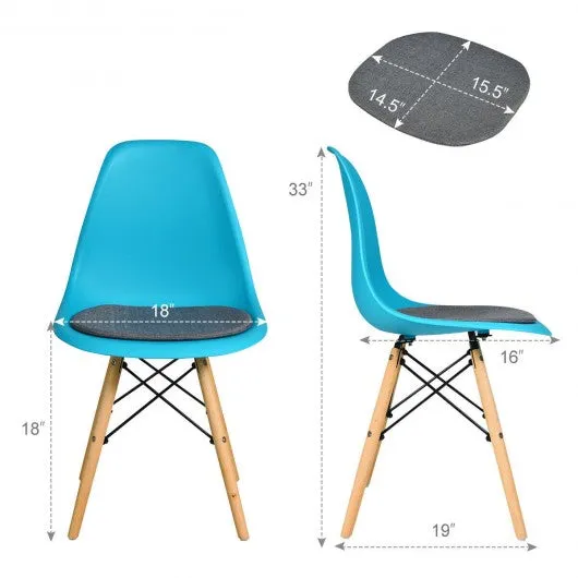 2Pcs Dining Chair Mid Century Modern DSW Chair Furniture-Blue