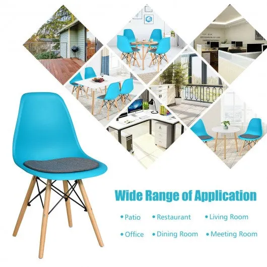 2Pcs Dining Chair Mid Century Modern DSW Chair Furniture-Blue