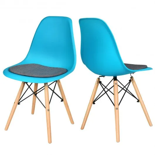 2Pcs Dining Chair Mid Century Modern DSW Chair Furniture-Blue