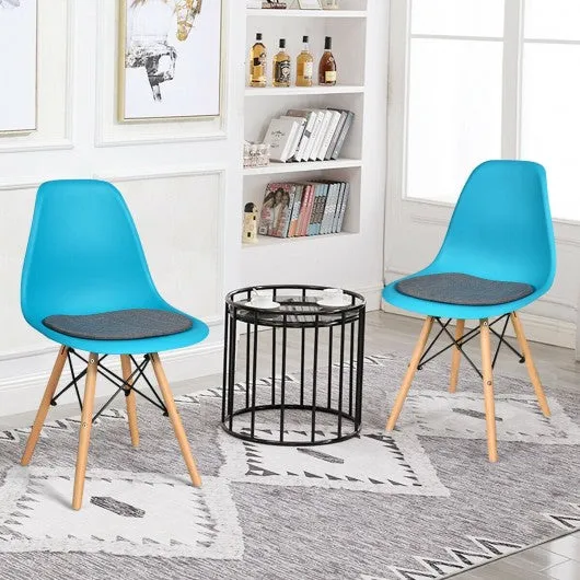 2Pcs Dining Chair Mid Century Modern DSW Chair Furniture-Blue