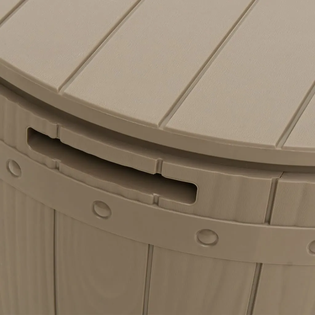 3-in-1 Garden Storage Box Light Brown Polypropylene