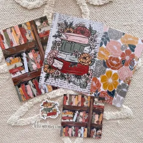 #30 Bookshelf Florals Art Print Bundle Set of 5