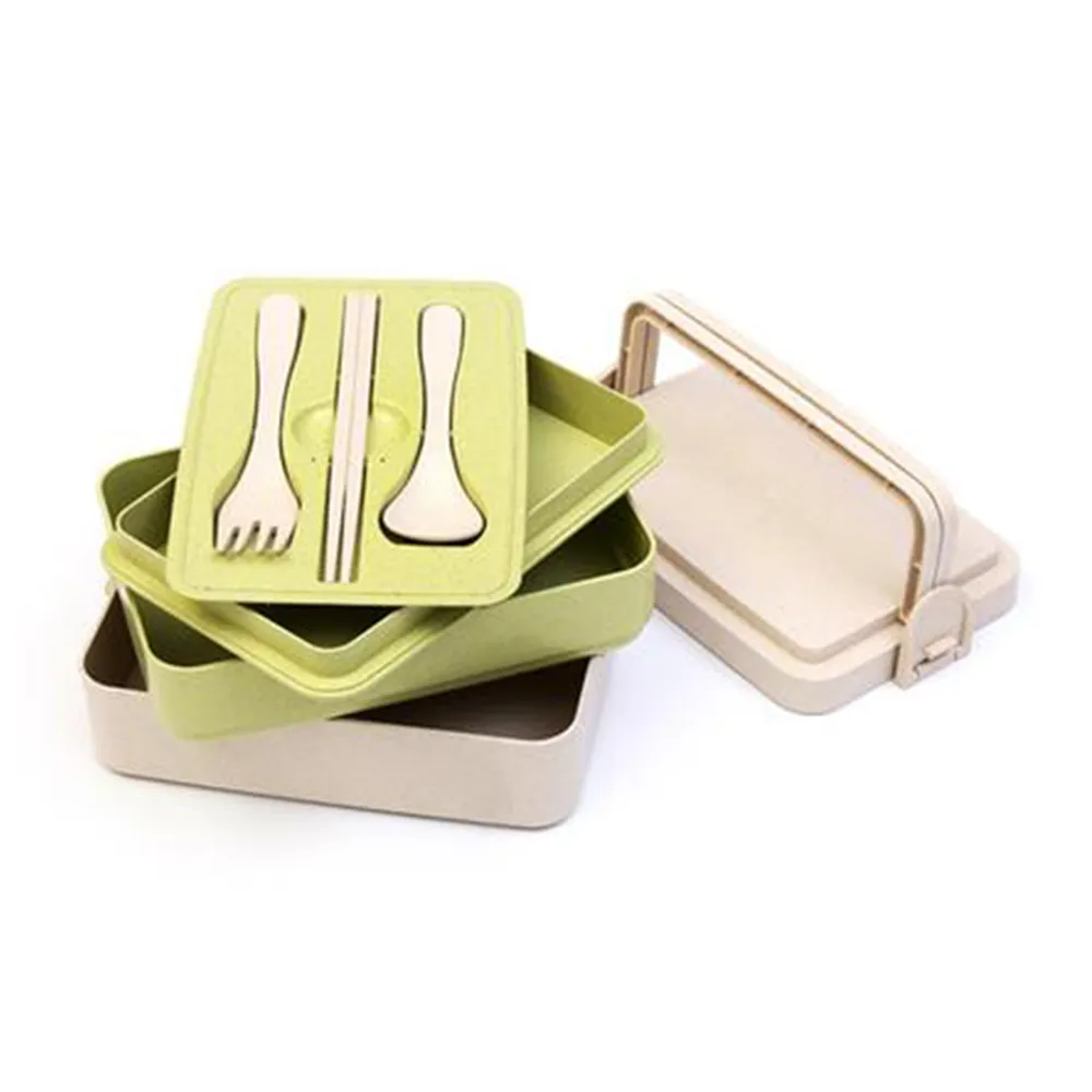 3pcs Wheat Lunch Box