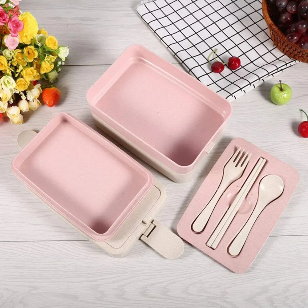 3pcs Wheat Lunch Box
