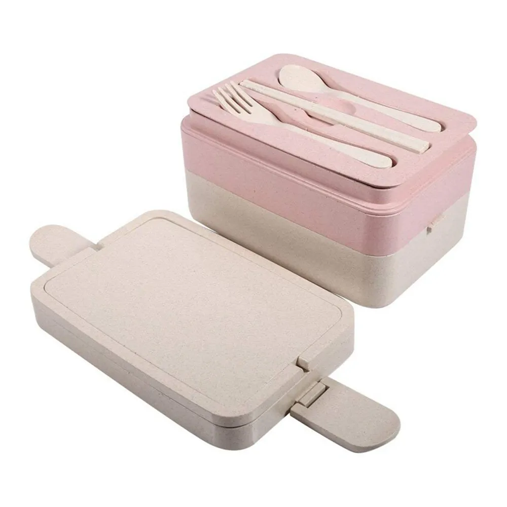 3pcs Wheat Lunch Box