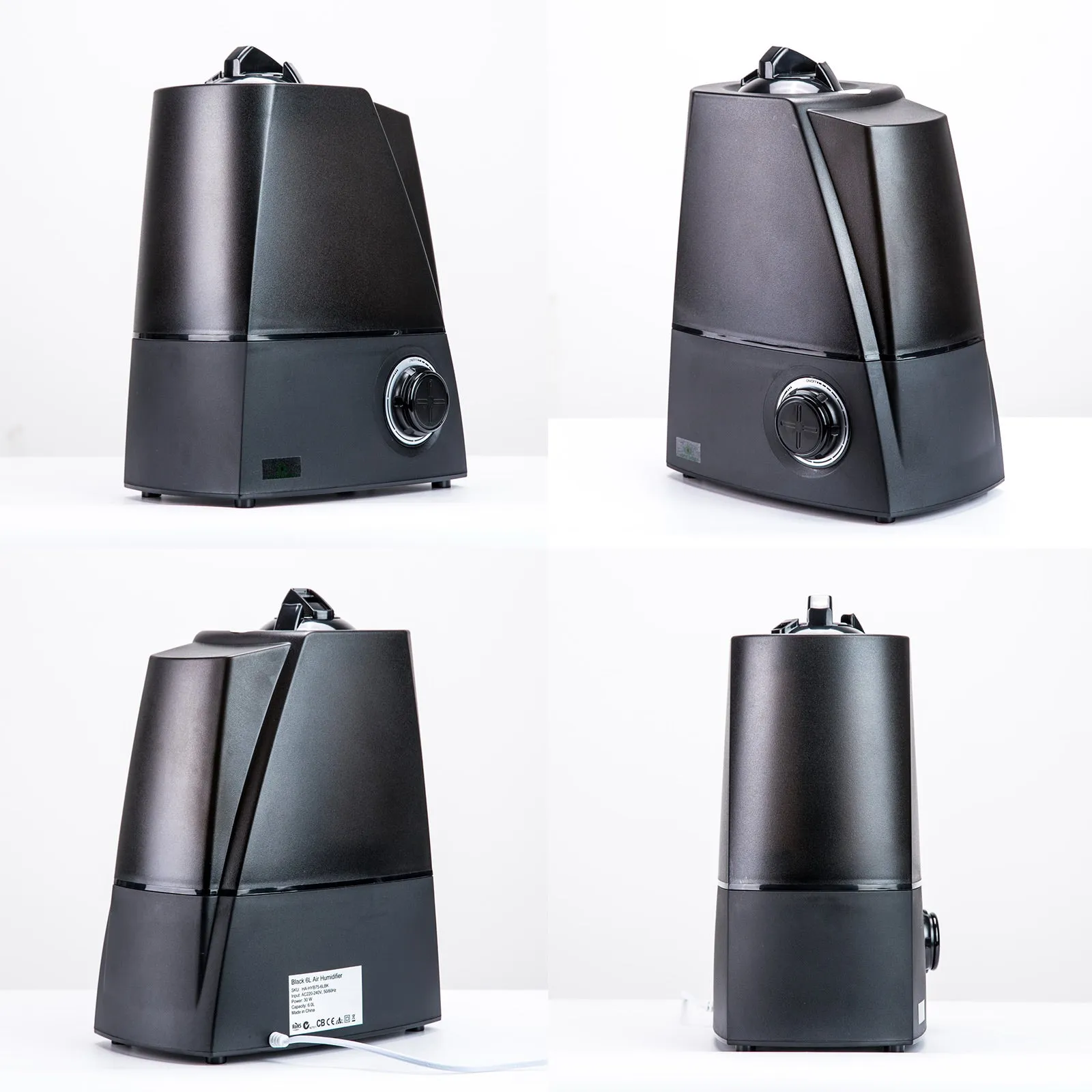 6L Ultrasonic Cool Mist Air Humidifier, Quiet, Black