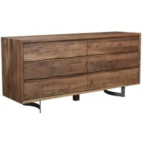 72 Inch Dresser Smoked Brown Industrial