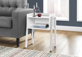 Accent Table - 23"H / White / White Metal
