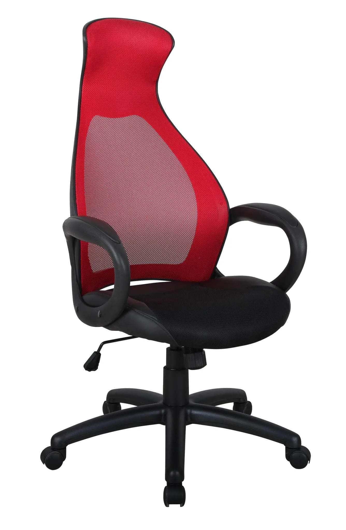 Adjustable Mesh Back Office Chair in Black and Red