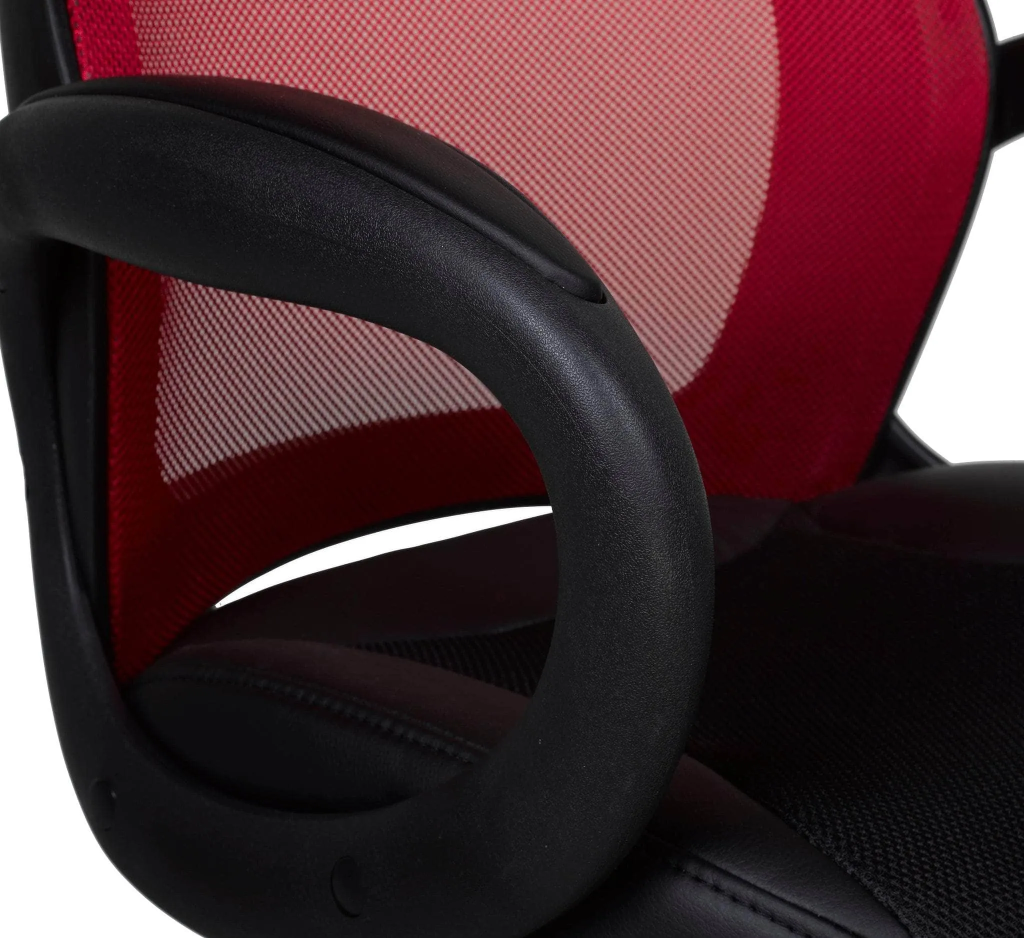 Adjustable Mesh Back Office Chair in Black and Red