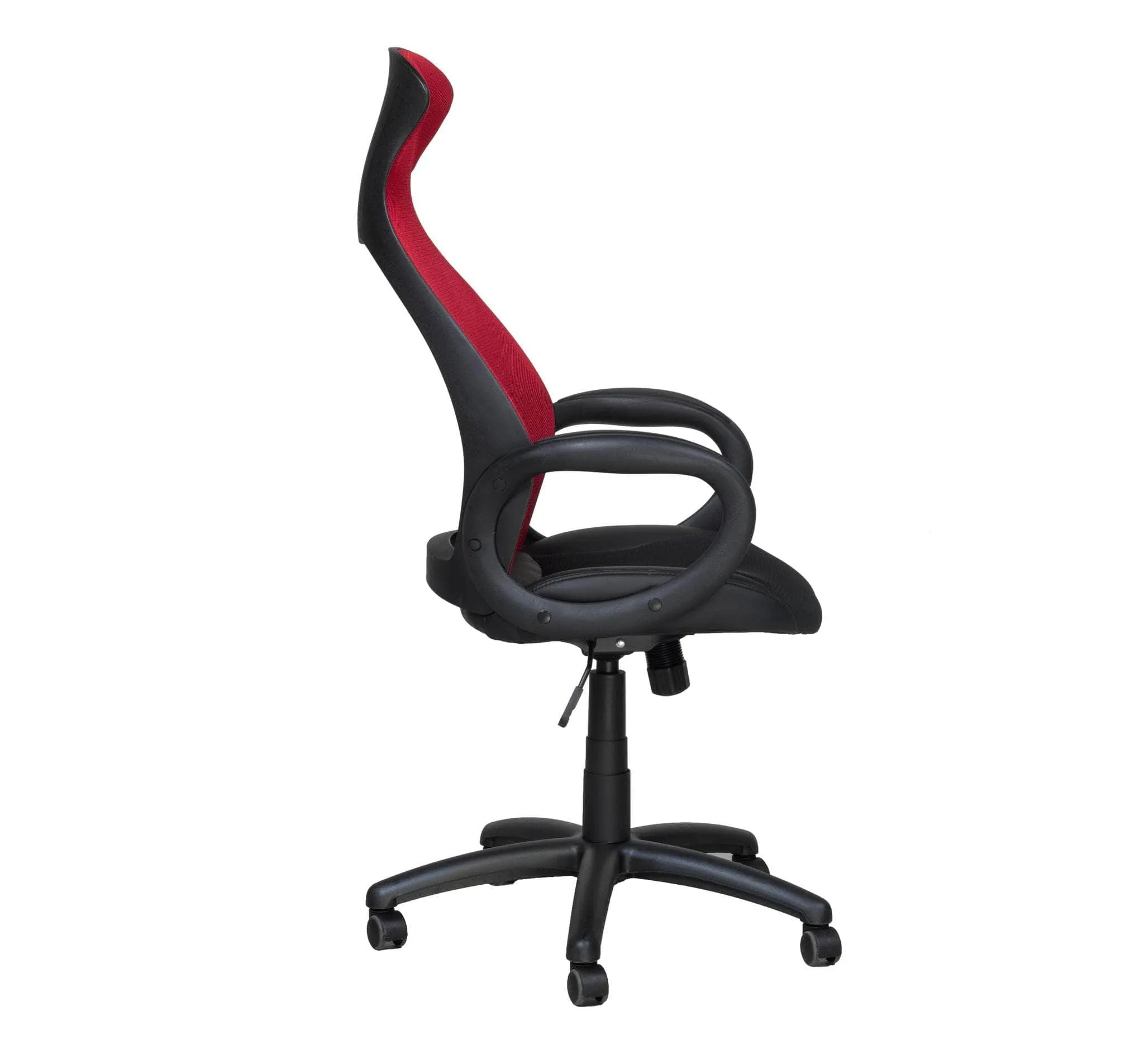 Adjustable Mesh Back Office Chair in Black and Red