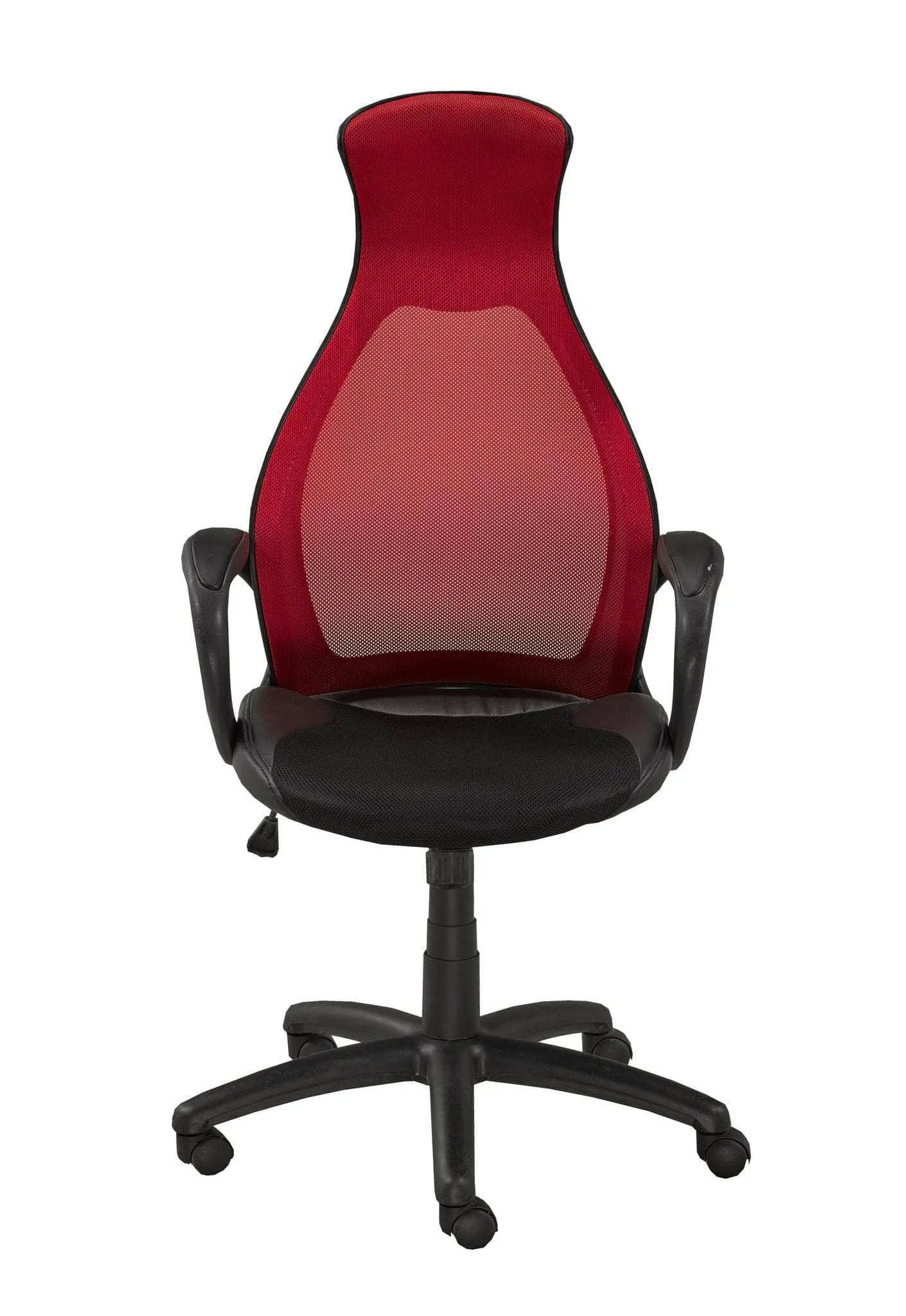 Adjustable Mesh Back Office Chair in Black and Red