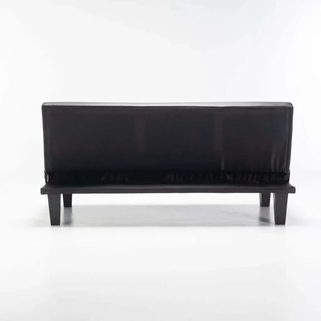 ALLAN LEATHER TOUCH SLEEPER COUCH