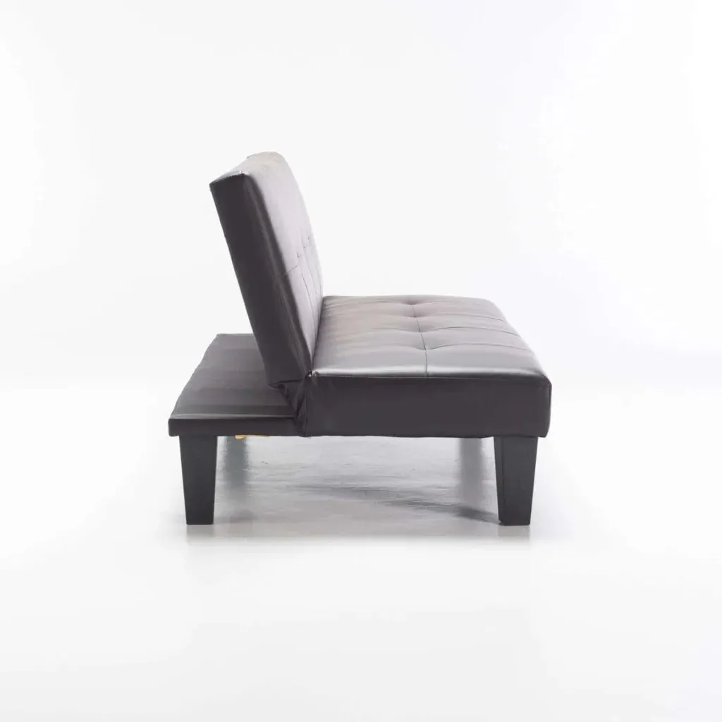 ALLAN LEATHER TOUCH SLEEPER COUCH