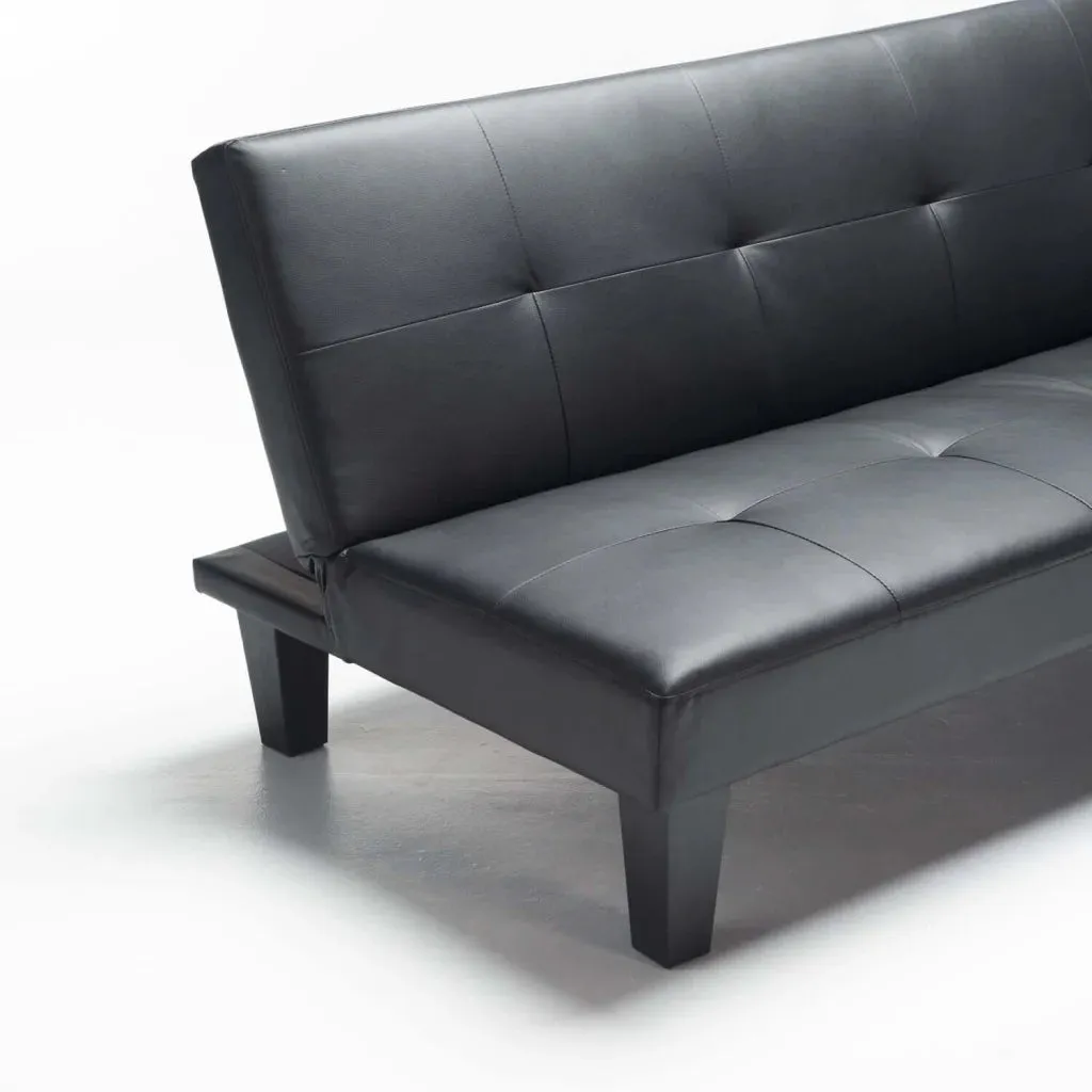 ALLAN LEATHER TOUCH SLEEPER COUCH