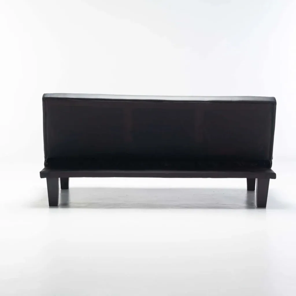 ALLAN LEATHER TOUCH SLEEPER COUCH