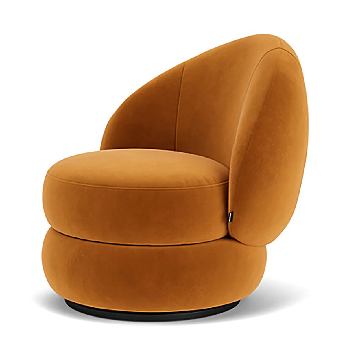 Alma Velvet Swivel Armchair