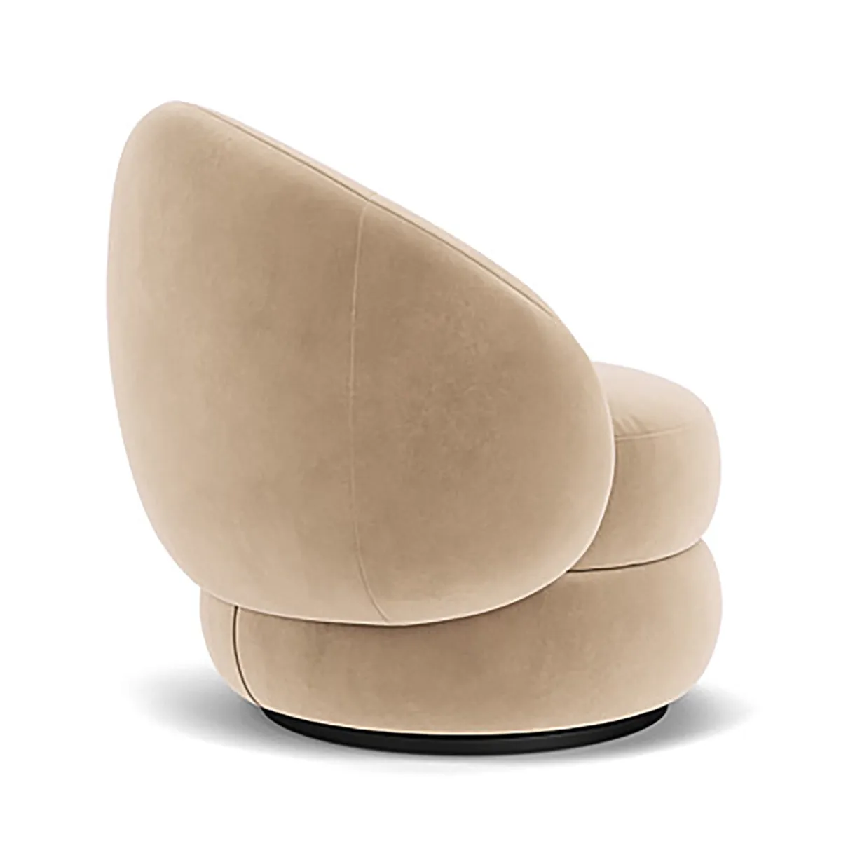 Alma Velvet Swivel Armchair