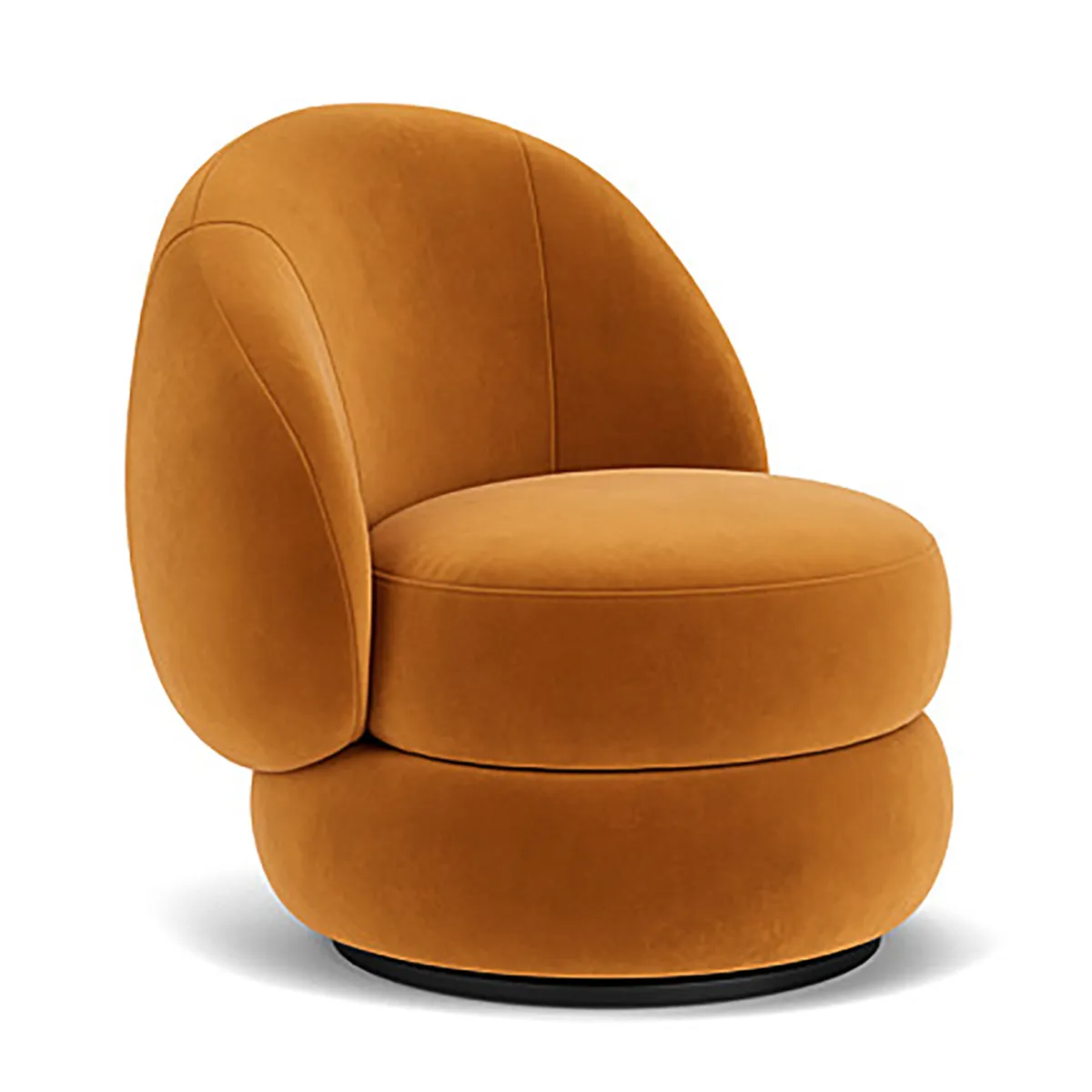 Alma Velvet Swivel Armchair