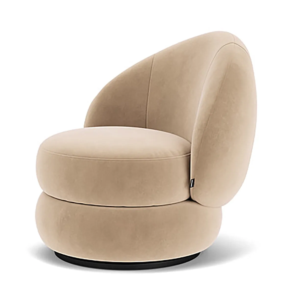 Alma Velvet Swivel Armchair