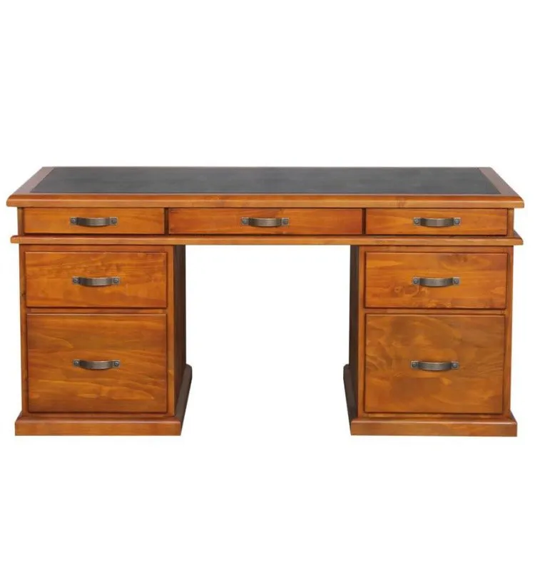 American Rustic Executive Desk with Filing Cabinet Sleves
