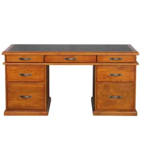 American Rustic Executive Desk with Filing Cabinet Sleves
