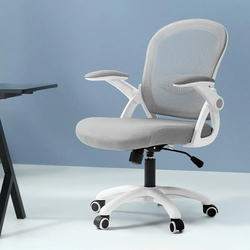 Artiss Office Chair Mesh Computer Desk Chairs Mid Back Work Home Study Grey