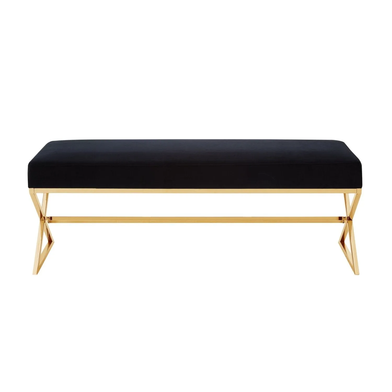 Aurora Velvet X-Leg Bench