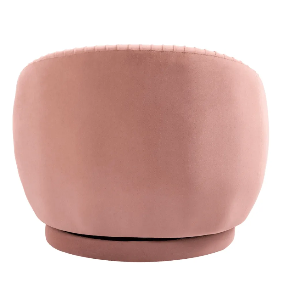 Barrel Arm Chair Embossing Fleece Upholstered Accent Sofa Chair