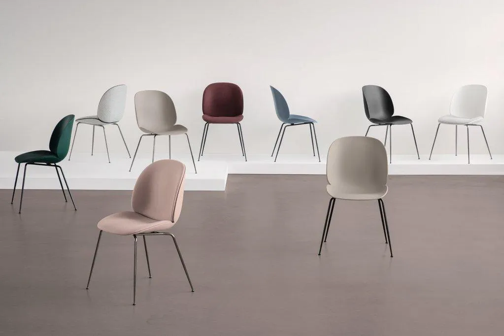 BEETLE DINING CHAIR - UN-UPHOLSTERED, CONIC BASE
