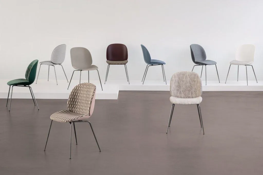 BEETLE DINING CHAIR - UN-UPHOLSTERED, CONIC BASE
