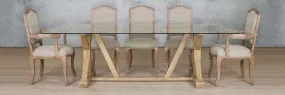 Berkeley Glass Top & Duke 8 Seater Dining Set
