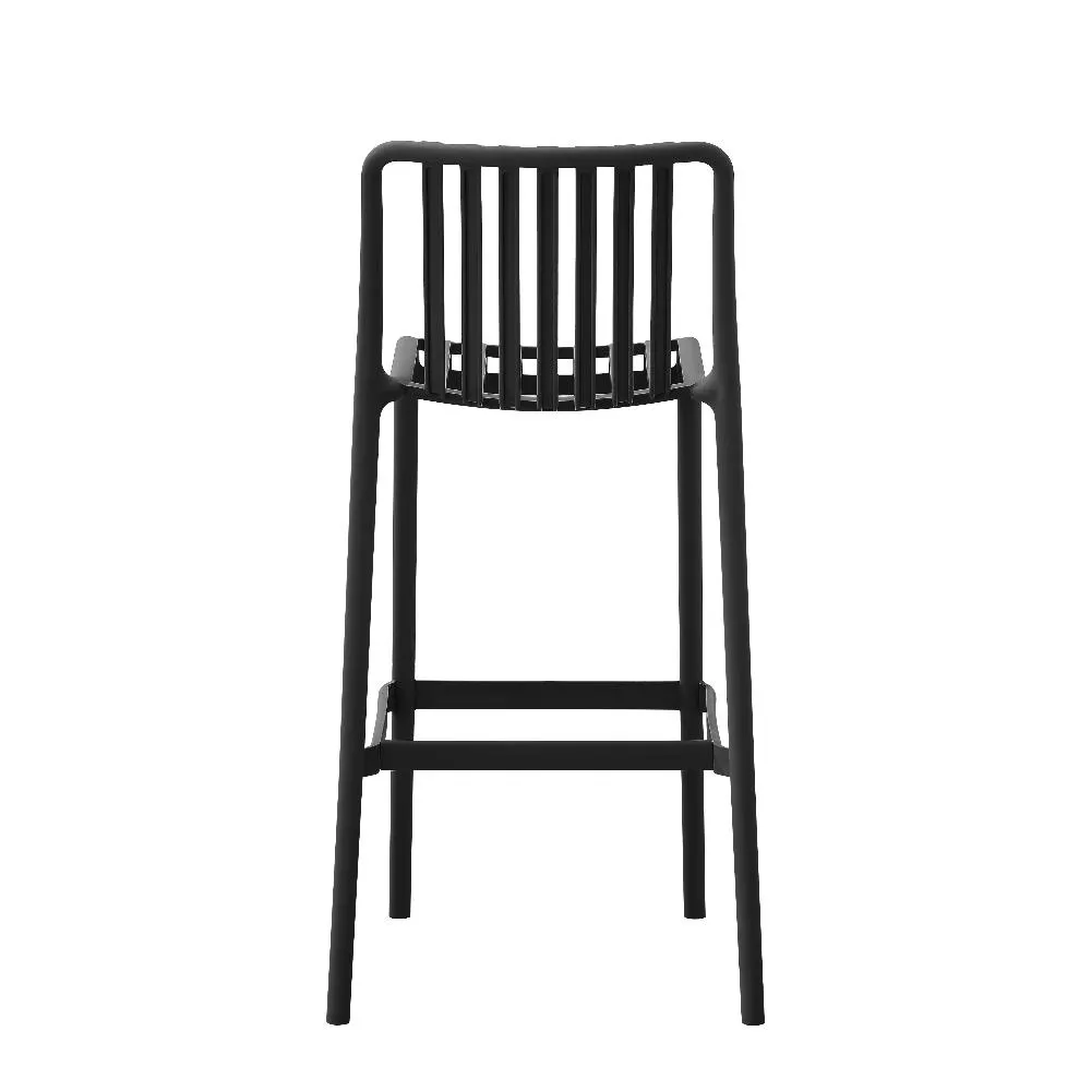 Bertioga Black Outdoor Cafe Barstool