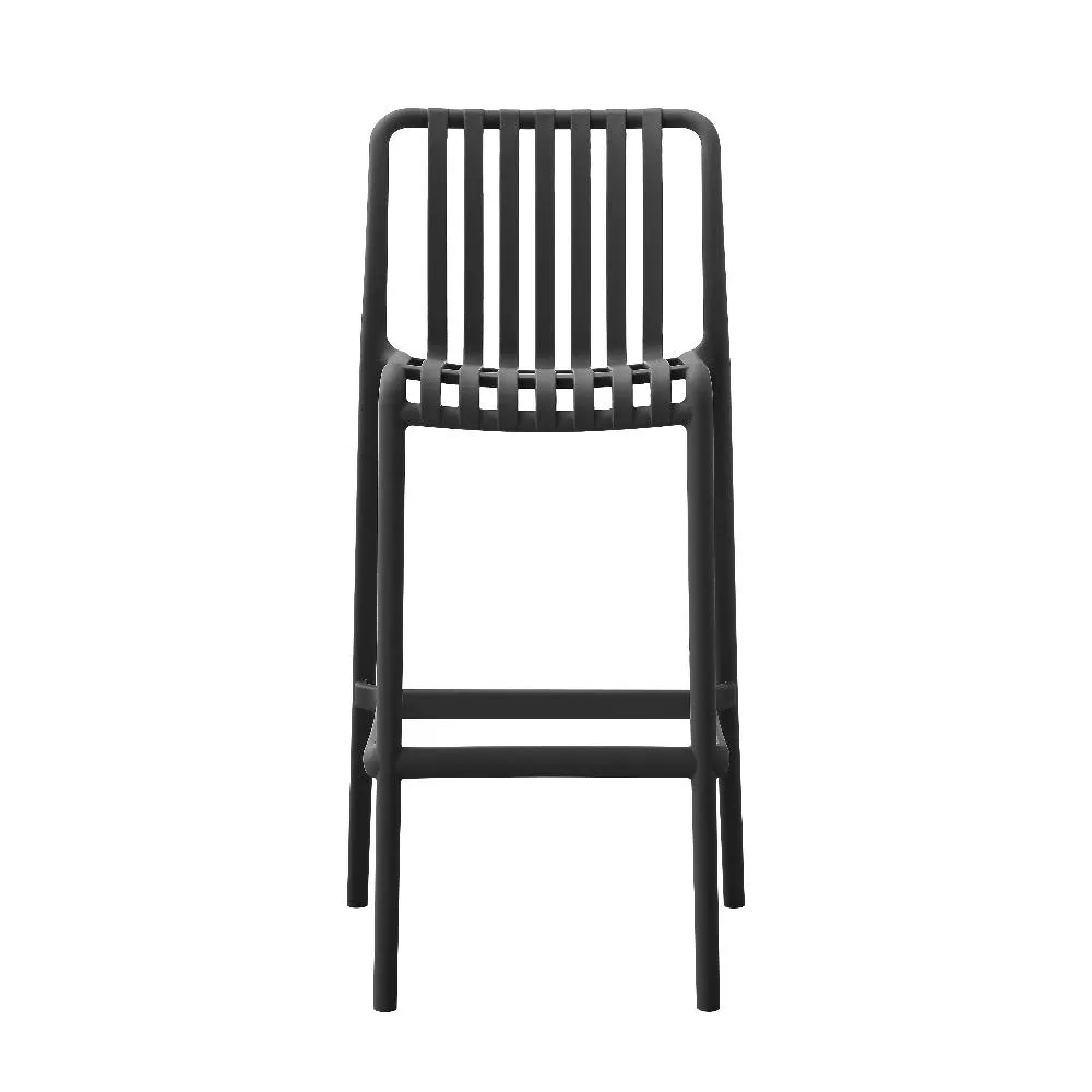 Bertioga Black Outdoor Cafe Barstool