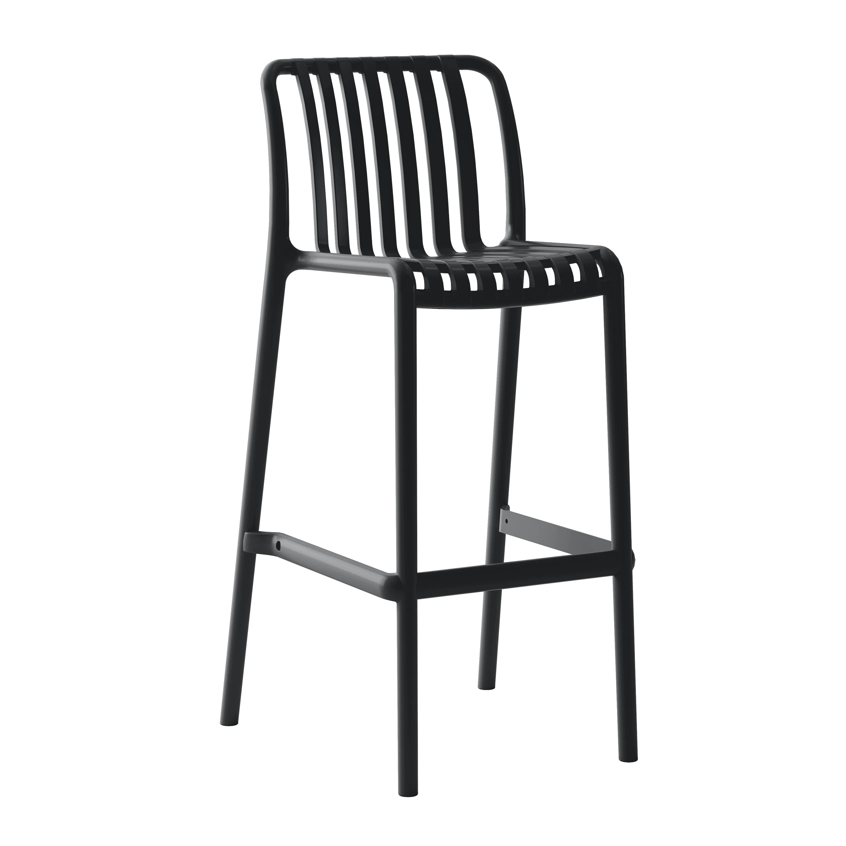 Bertioga Black Outdoor Cafe Barstool