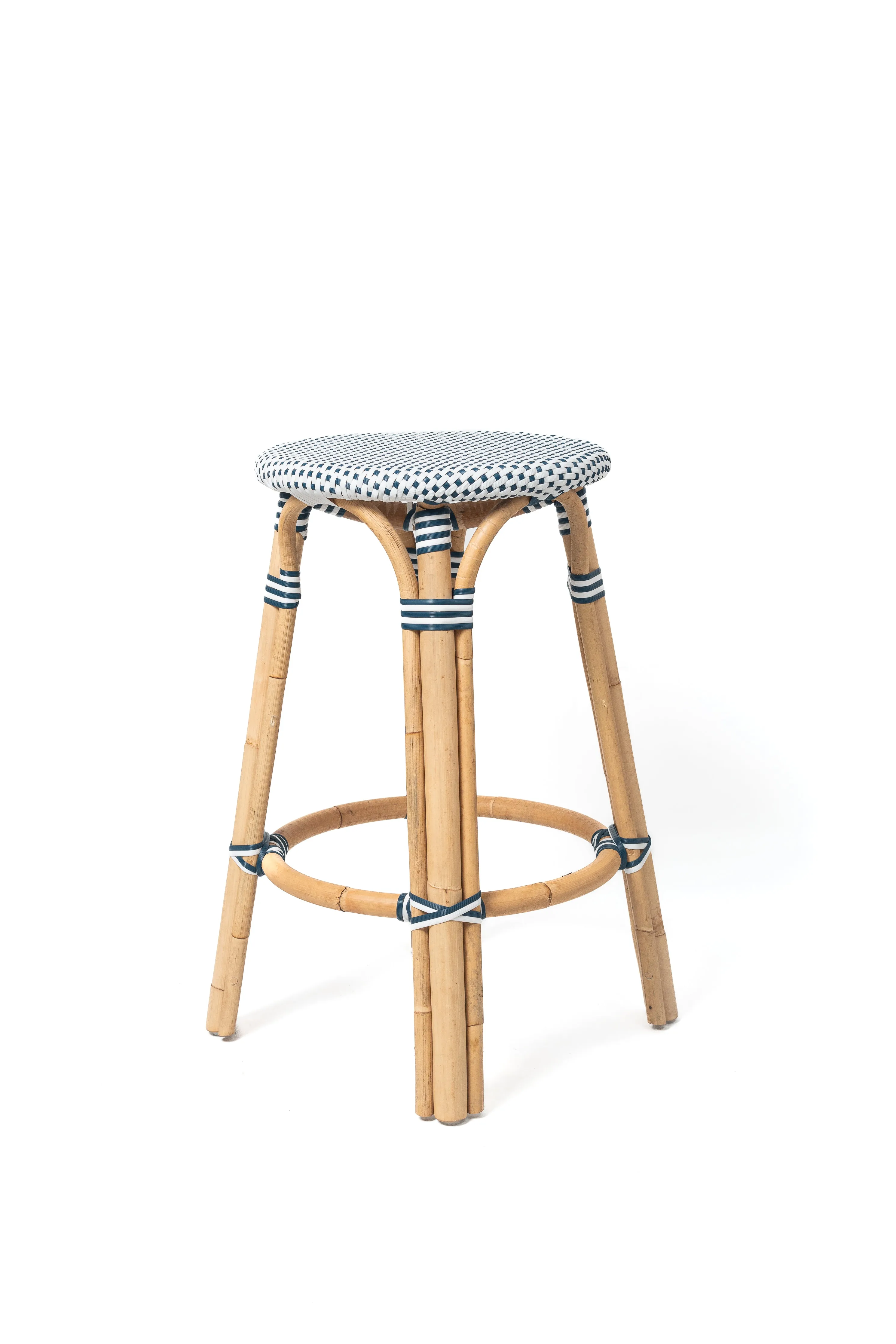 Bistro Backless Rattan Counter Stool