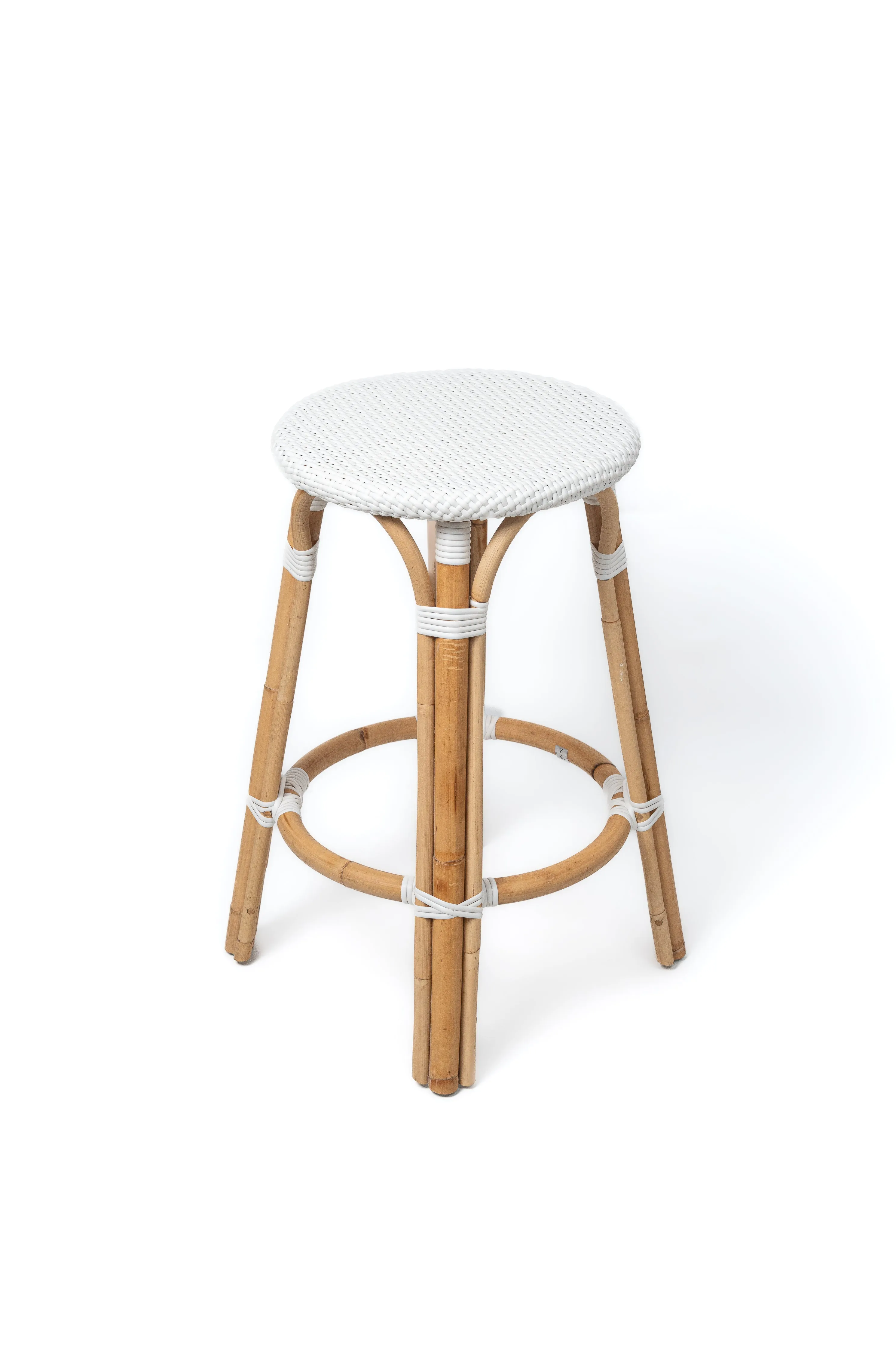 Bistro Backless Rattan Counter Stool