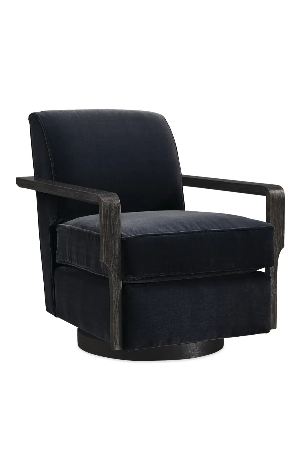 Black Art Deco Swivel Chair | Caracole Rewind