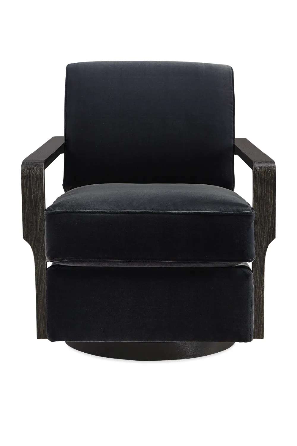 Black Art Deco Swivel Chair | Caracole Rewind