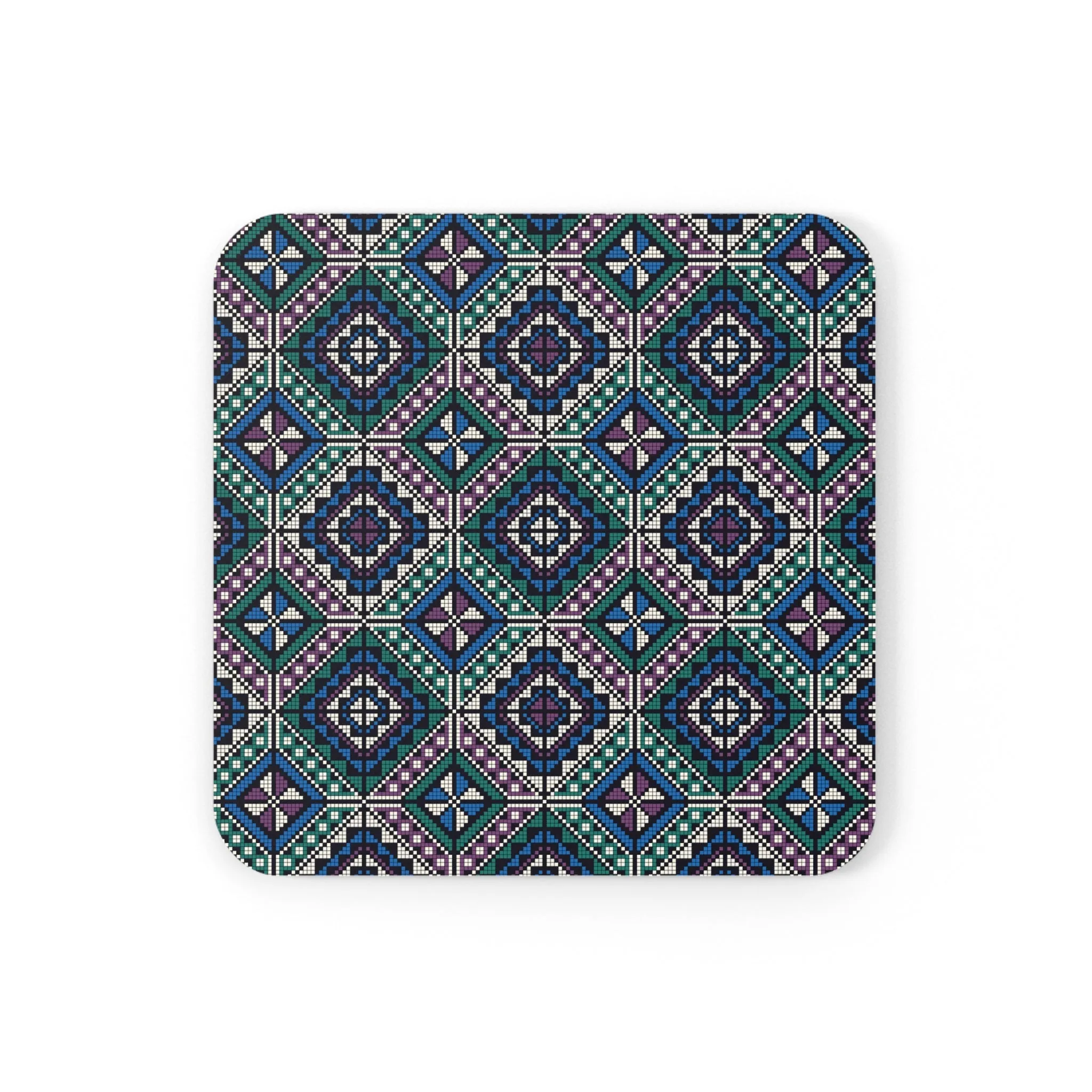 Blue Tatreez Coaster Set