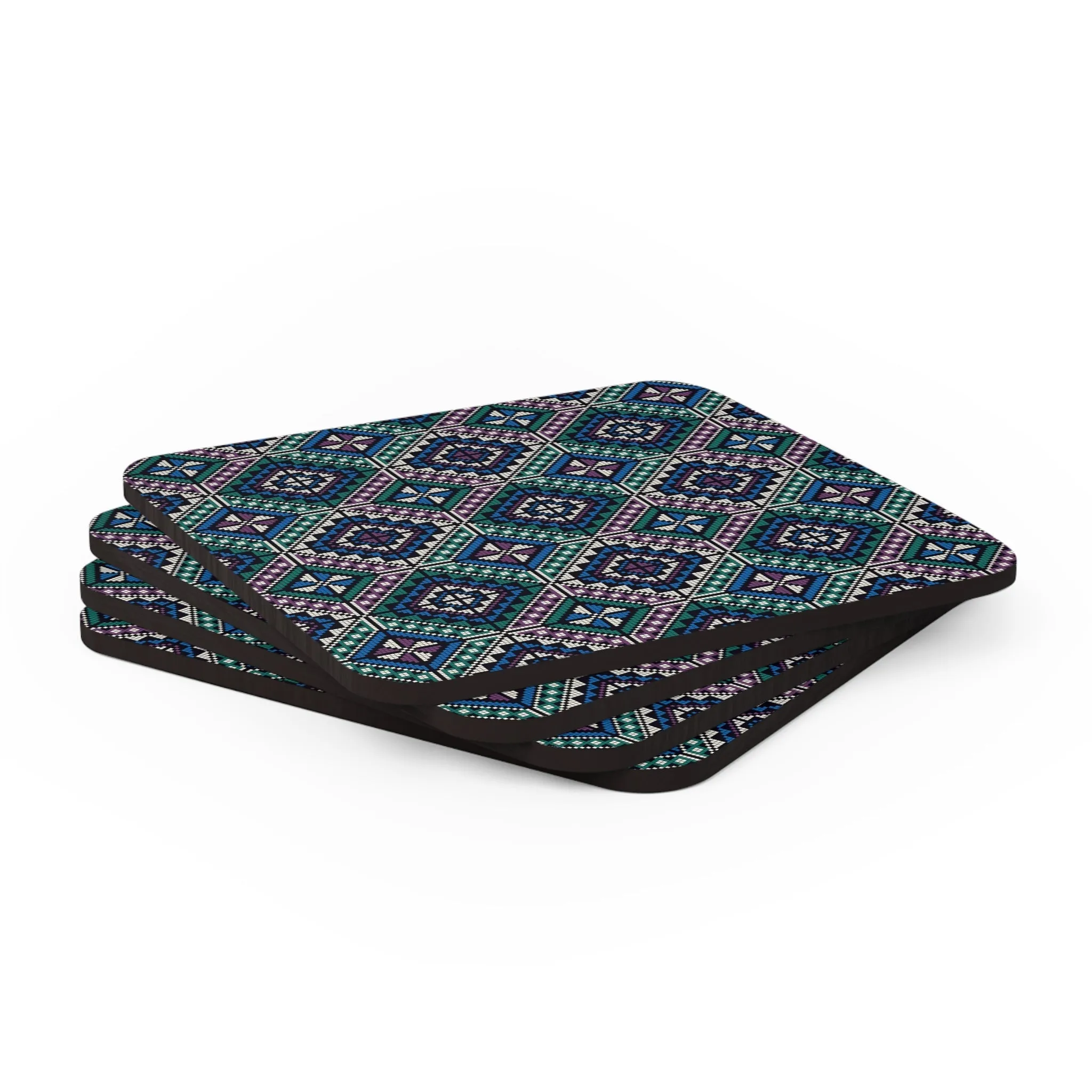 Blue Tatreez Coaster Set