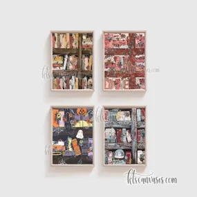 Bookshelf Collection Art Print Set of 4