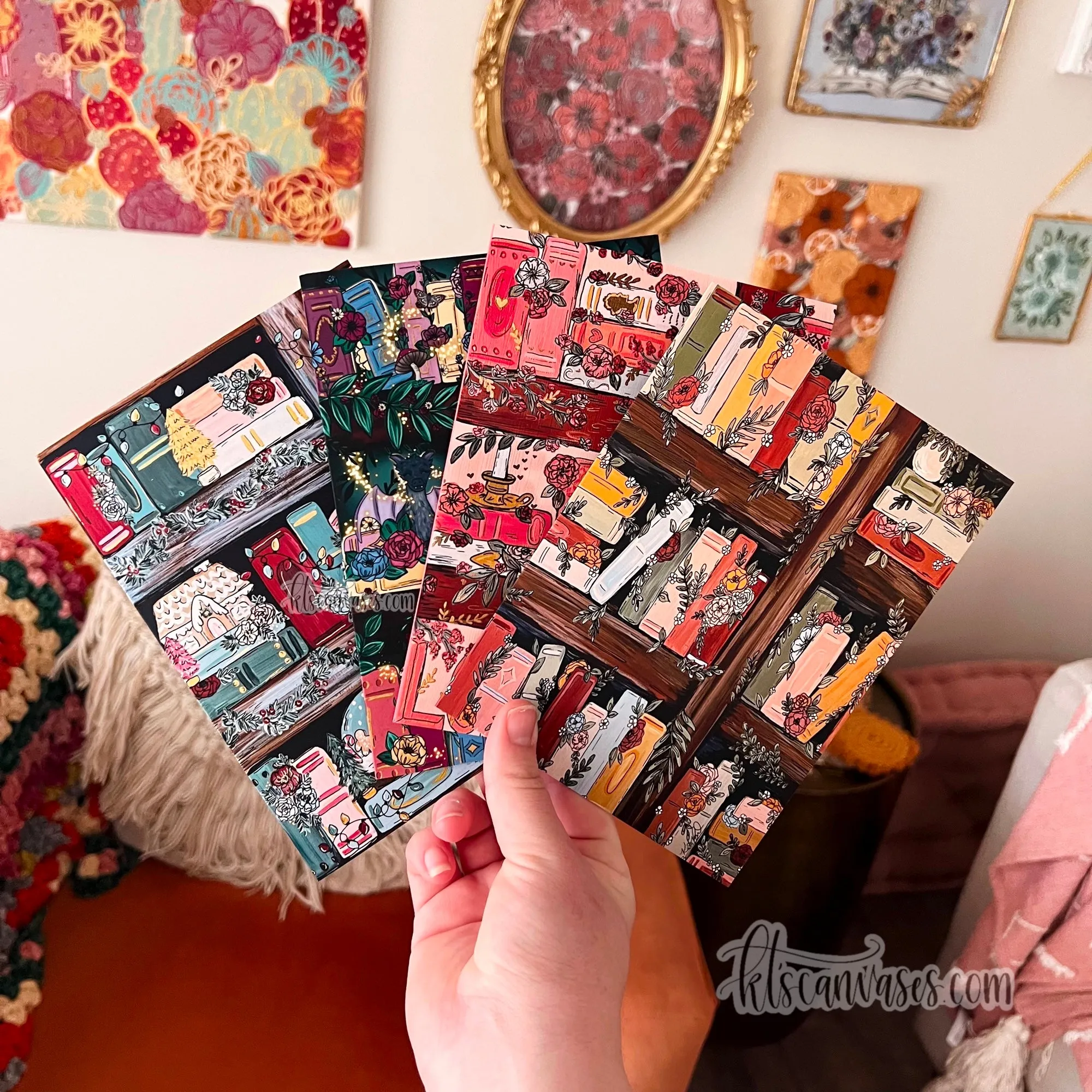 Bookshelf Collection Card Set of 4