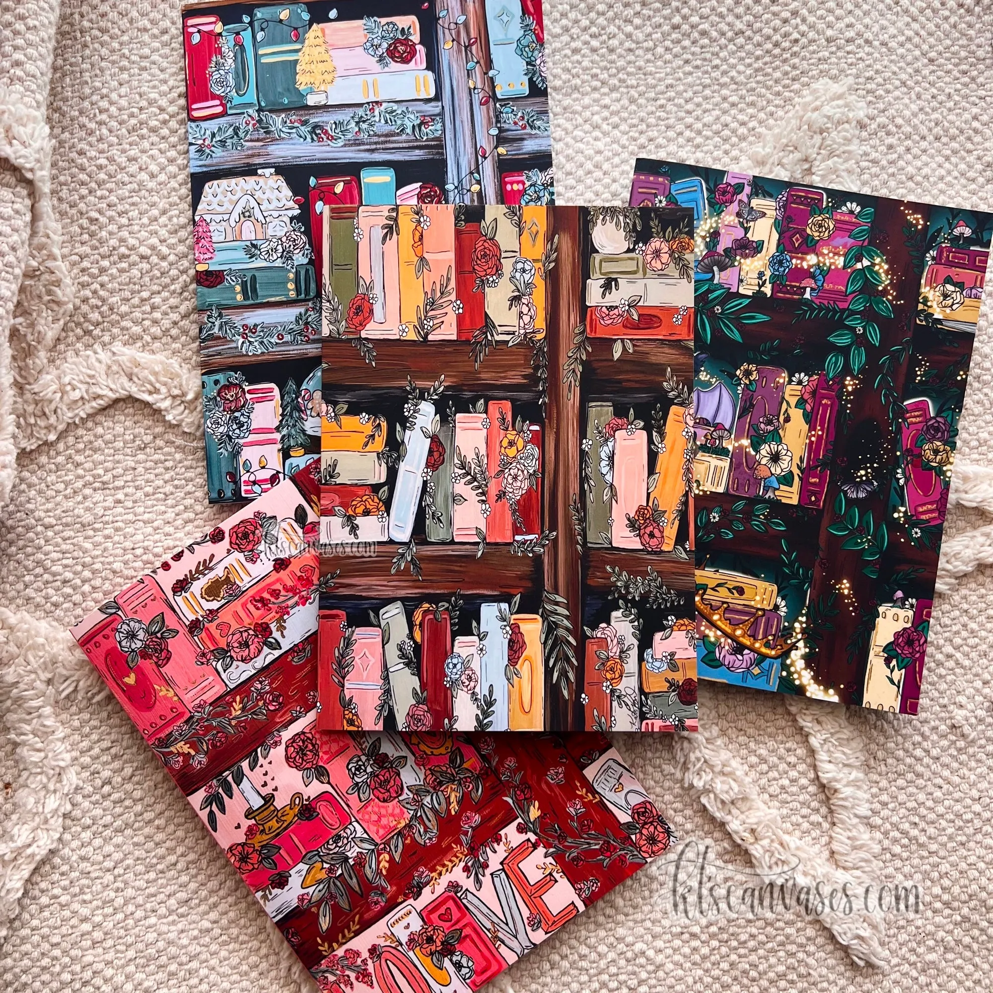 Bookshelf Collection Card Set of 4