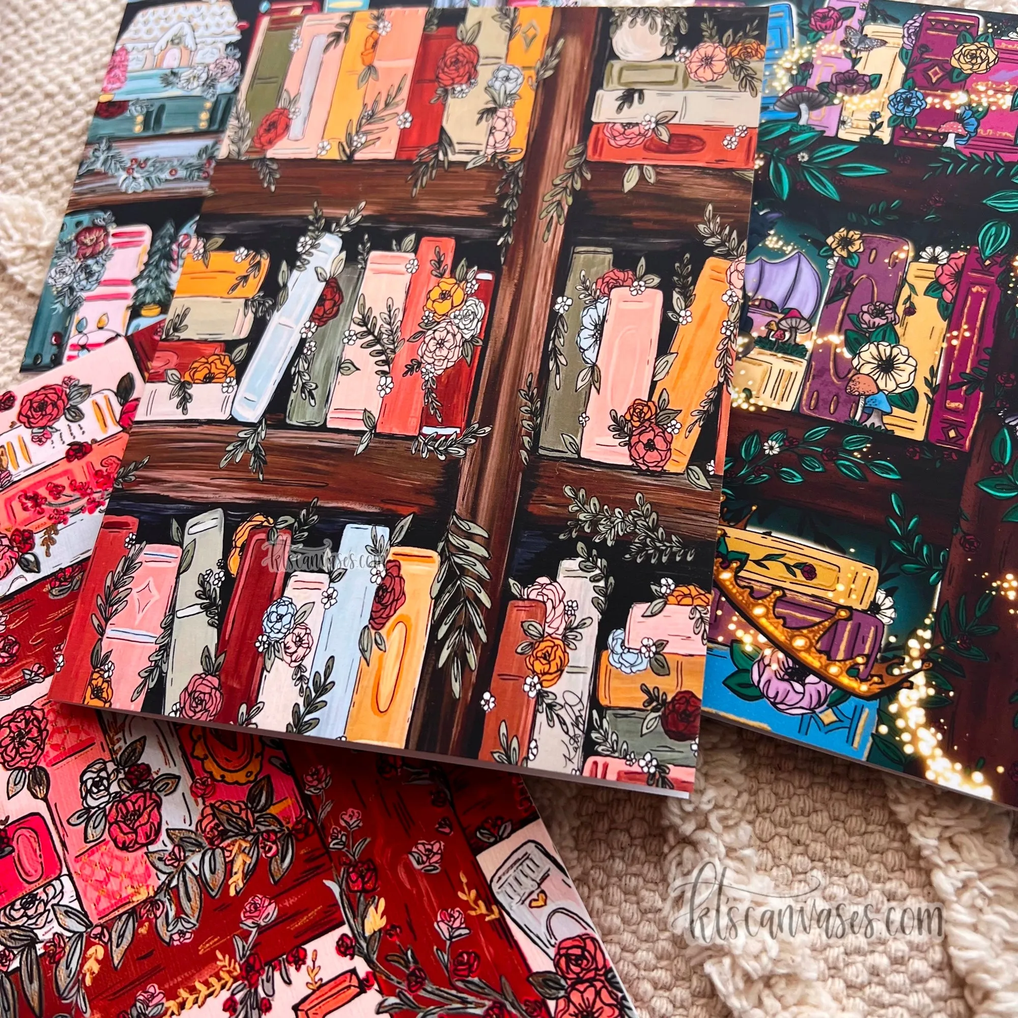 Bookshelf Collection Card Set of 4